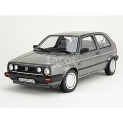 Voiture miniature de collection - NOREV - Volkswagen Golf II 3 portes Champion 1989 - 1/18 - Gris métallisé - Montée, métal