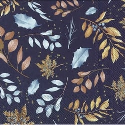 Lot de 4 serviettes en papier découpage collage 33 cm FEUILLAGE D HIVER N 432