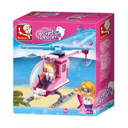 Jeu de construction - HELICOPTER - Sluban - 78 pièces - Rose