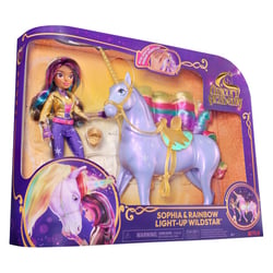 Licorne a fonctions 28 cm wildstar + poupee 24 cm unicorn academy - SpinMaster - Jaune