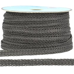 Bobine 25m Galon robe métallisé Gris foncé 10mm