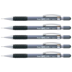 Lot de 5 Porte-mine PENTEL Hi-Graph A315 - Corps plastique gris - Pointe 0,5 mm