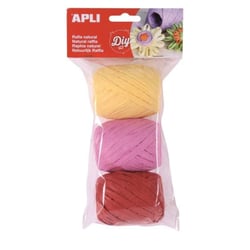 Raphia naturel tons candy 3 u.