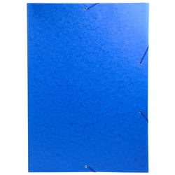Chemise à élastique 3 rabats carte lustrée 600gm2 - A3 - Bleu - x 5 - Exacompta