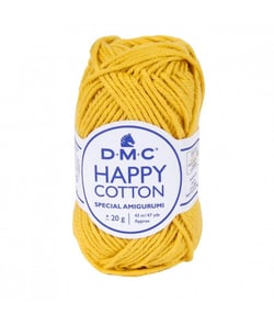 Pelote de 20Gr - coton spécial Amigurumi HAPPY COTTON - PPSC - Oeko Tex- Dmc 794 Jaune