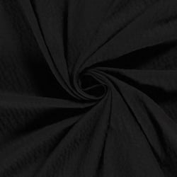 Tissu Viscose Bubble légèrement extensible uni Noir