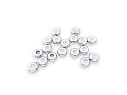10 Perles rondelles style heishi 4mm laiton argent platine