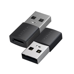 Satechi Pack de 2 Adaptateurs USB-A vers USB-C USB 3.0 10 Gbps en Aluminium Compact Noir / Argent