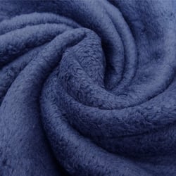 Tissu Doudou uni Bleu marine