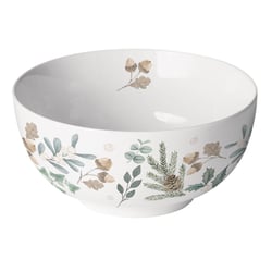 Bol en porcelaine fine décor nature hivernale 14 cm