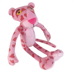 Peluche la panthère rose avec coeur 40 cm - doudou licence - SMOBY