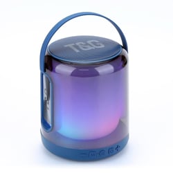 Enceinte Bluetooth Lumineuse 360 RGB Basses Puissantes Autonomie Longue Durée Bleu YONIS