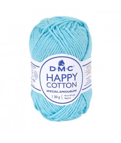 Pelote de 20Gr - coton spécial Amigurumi HAPPY COTTON - PPSC - Oeko Tex- Dmc 785 Bleu
