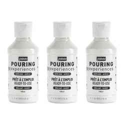 Peinture acrylique - Pouring - Pébéo - Blanc de titane - lot de 3 flacons - 118ml