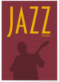 Poster Jazz Guitariste | A3 : 29,7x42cm