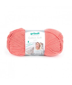 Fil à tricoter Cotton Soft Uni 100GR - Grundl - Certifié Oeko-tex 10 Orange