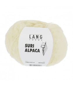 Pelote de 100% Alpaga SURI ALPACA - 25GR - Lang Yarns 0014 Ecru