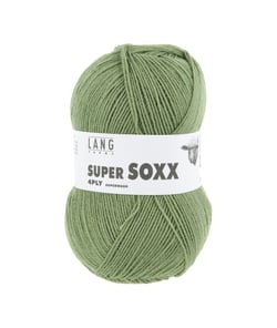Pelote à tricoter SUPER SOXX 4 fils - 100 Gr - Lang Yarns - La laine à chaussettes incontournable 0098 vert