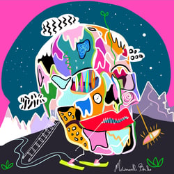 VANITÉ DES PLAISIRS - Oeuvre d’art 50x50 cm - création en édition limitée - Artiste Mademoiselle Bouche