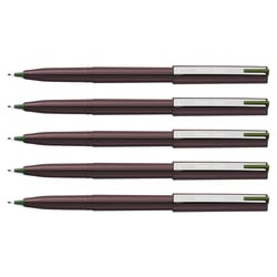 Feutre à plume plastique Pentel Stylo - Vert olive - Lot de 5