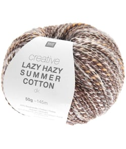 Pelote de coton à tricoter Creative LAZY HAZY SUMMER COTTON - Rico Design 16 Praline marron