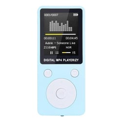 Lecteur Mp4 MP3 Écran 1.8 Pouce Baladeur Enregistreur Fm Radio Micro SD Bleu