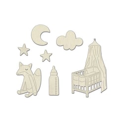 Clipboard, embellissement carton Fabrika Décoru BOHO BABY 815