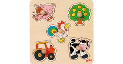 Puzzle 2D 5 pièces - Encastrement à la campagne - Goki