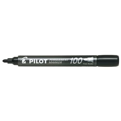 Lot de 12 Marqueurs permanent SCA-100 pointe ogive 1mm noir PILOT