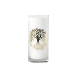 Bougie en Cire végétale Blanche Arbre de vie - Omsaé