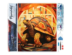 Diamond Painting Broderie Diamant Figured’Art 40x50cm toile entière roulée avec diamants carrés - Tortue Art Déco