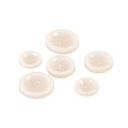 Lot de 3 boutons ronds 2 trous blanc