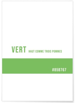 Affiche Couleur Verte | A3 : 29,7x42cm