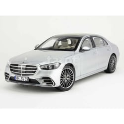 Voiture miniature de collection - NOREV - Mercedes S Class AMG Line W222 2021 - Échelle 1/18 - Gris métallisé - Métal monté
