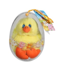 Peluche - Oeuf p'tit poulailler poussin en peluche - 12 cm