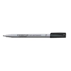 Lot de 10 marqueurs non-permanents pointe ogive fine 0,6 mm - STAEDTLER - Lumocolor 316 - Noir