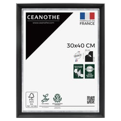 Cadre photo Pandore noir argent 30x40 cm