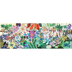 Puzzle panorama les tigres arc en ciel 1000 pieces - collection martyna zoltaszek - djeco - dj07647