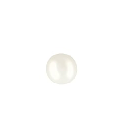 Bouton perle ovale 10mm blanc