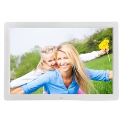 Cadre Photo Numérique 17 Pouces Lecteur Multimédia 1080P LED Vidéo USB SD Blanc YONIS