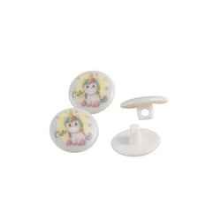 Bouton enfants queue licorne 15mm