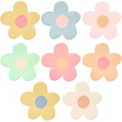 8 Assiettes Marguerite Pastel