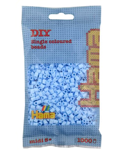 1 000 perles à repasser standard MIDI (Ø5 mm) Bleu Glacier