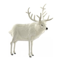 Hansa Peluche Geante Renne Blanc 120 cm H et 100 cm L - Hansa Peluches G antes