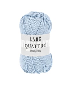 Fil à tricoter 100% coton QUATTRO - Lang Yarns 20 Bleu