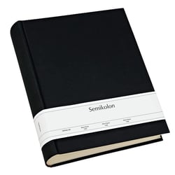 Album photo Semikolon Classic Large – 65 feuilles – papier cartonné crème – couverture noire