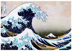Puzzle 1000 pièces - Katsushika Hokusai : Super Vague à Kanagawa - Eurographics