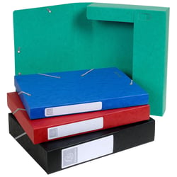Boite de classement Cartobox Dos 40mm Carte lustrée - A4 - Couleurs assorties - x 10 - Exacompta