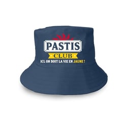 Bob - Chapeau - Bleu - Pastis club - Humour - Idée cadeau - Taille unique