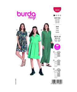 Patron Burda 5829 - Mini-robe a encolure du 34 au 48 FR taille n°FR 34-44